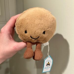 Jellycat Tan Macaroon with Embroidered Detail